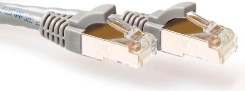 Actual product image Grey 20 meter SFTP CAT6A patch cable snagless with RJ45 connectors. Cat6a s/ftp snagless gy 20.00m (S/FTP, CAT6a, 20 m)
