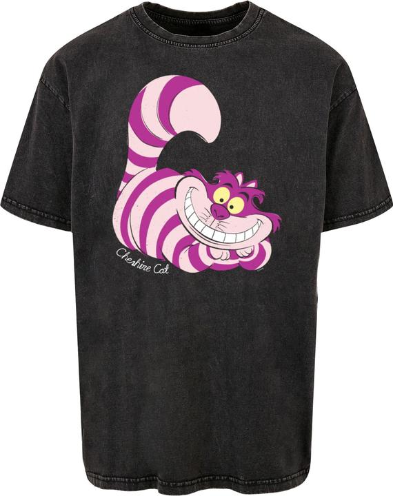 Image du produit Absolute Cult Alice in Wonderland - Tee surdimensionné Cheshire Cat Colour Acid Washed - 114885 (XL)