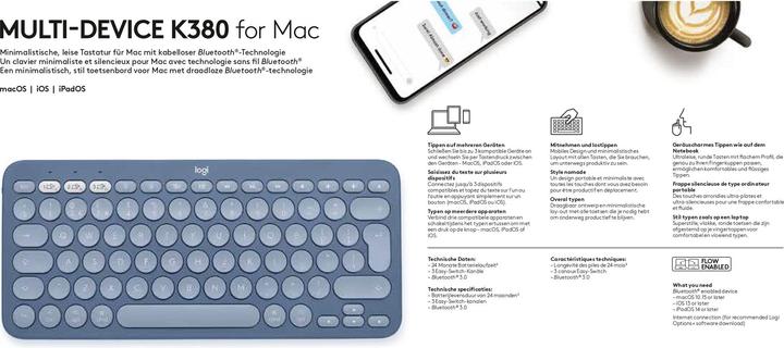Produktbild Logitech K380 (US, Kabellos)