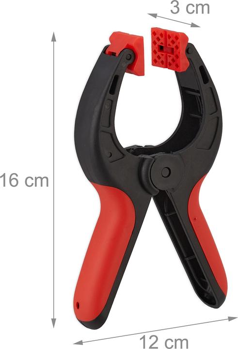 Actual product image Relaxdays 8x clamps (70 mm)