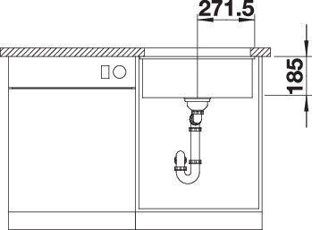 Produktbild Blanco Subline 500-U (Unterbauspüle, 54.30 cm, 45.60 cm)