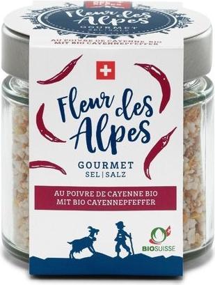 Sel des Alpes Fleur des Alpes Gourmet Salz mit Schweizer Bio-Cayennepfeffer (130 g)