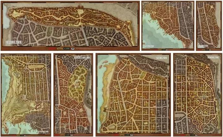 Asmodée D&D 5a Ed. - Waterdeep: Mappe dei Quartieri