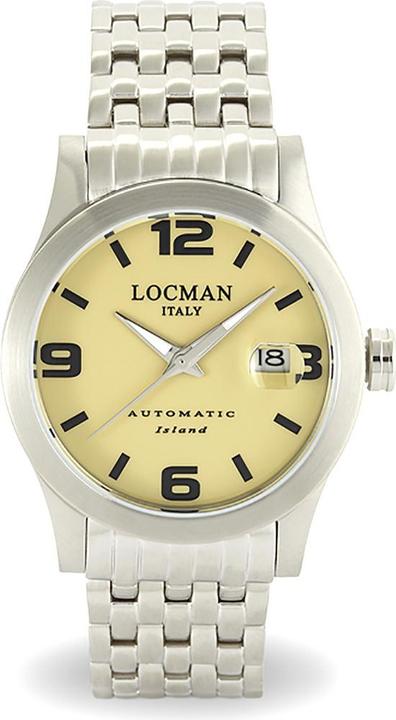 Produktbild Locman Italy Herrenuhr Island Automatik beige Ref. 0615 (Analoguhr, 40 mm)