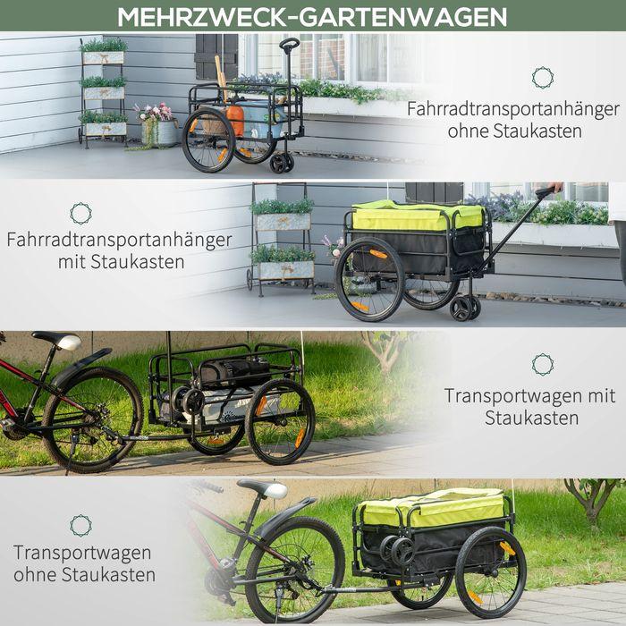 Produktbild Swisshandel24 Lastenanhänger Bollerwagen 130x64x103cm Stahl Schwarz+Gelb