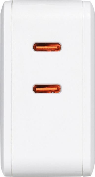 Actual product image Vivanco USB-C PD2.0 dual fast charger, 20W + 25W, white (45 W)