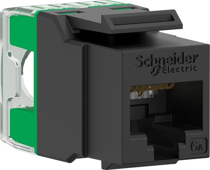 Produktbild Schneider Actassi S-110 Stecker RJ45 Keystone Ungeschirmt Cat6A Schwarz - Beutel x 1 VDIB1736XUBK