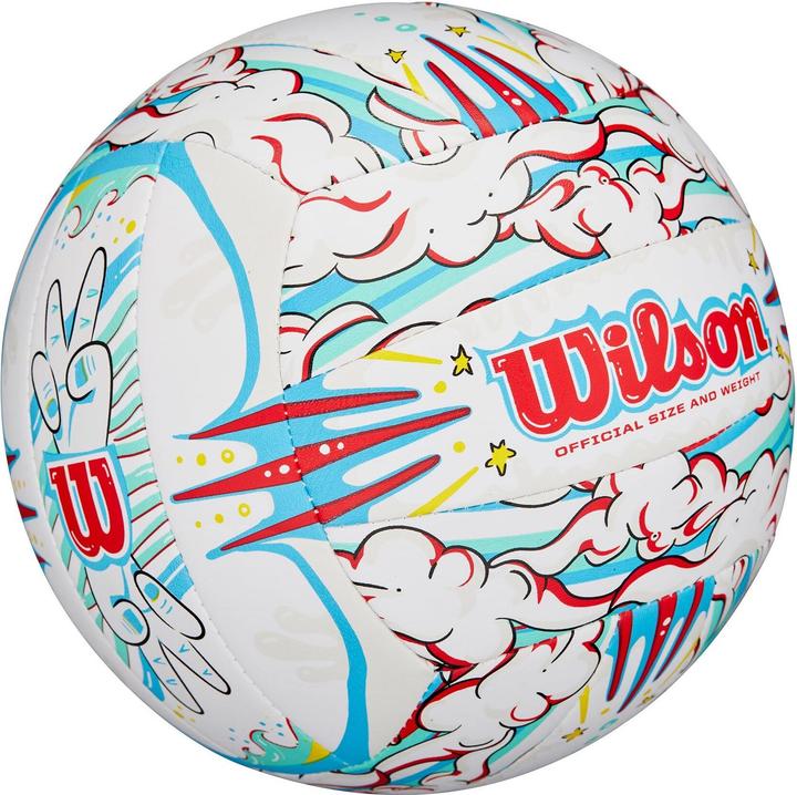 Immagine prodotto Xtrem Toys & Sports Volleyball - Graffiti Peace - Grösse 5 - weiss/bunt (5)