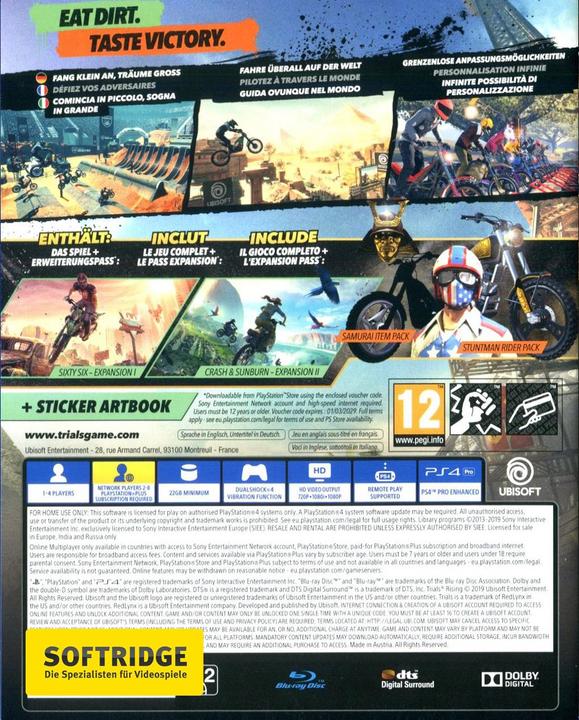 Produktbild Ubisoft Trials Rising (PS4, DE)