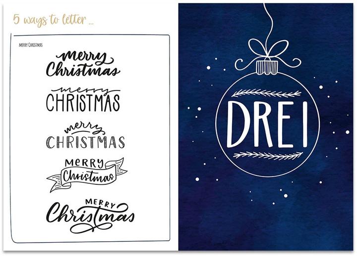 Produktbild I Love Christmas Lettering - Das Adventskalenderbuch für Lettering Lovers