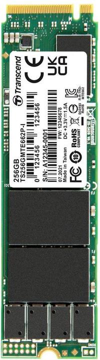 Image du produit Transcend MTE662P-I 256GB SSD interne M.2 PCIe NVMe 2280 PCIe NVMe 3.0 x4 Retail TS256GMTE662P-I (256 Go, M.2 2280)