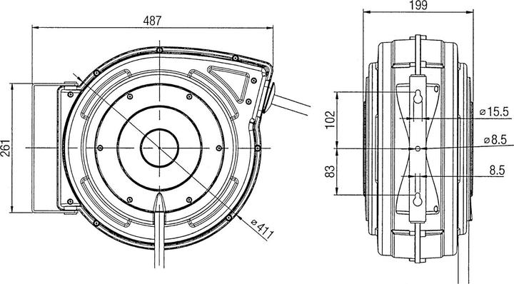 Produktbild Planeta Industrie-Schlauchaufroller mit 15m Schlauch