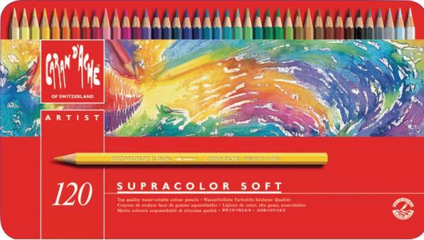 Caran d'Ache Supracolor Aquarelle Metallschachtel (Mehrfarbig, 120 x)