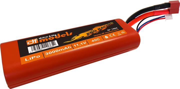 Actual product image DF-Models LiPo Pack 3S - 11,1 Volt - 3000mAh, 45C - round (11.10 V, 3000 mAh)