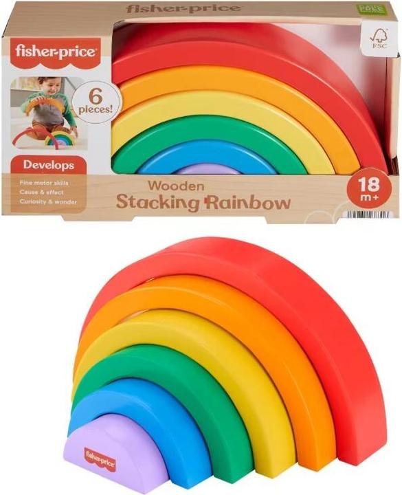 Actual product image Fisher-Price Stackable wooden rainbow