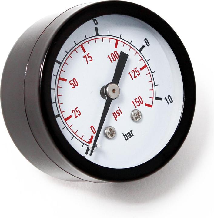Produktbild Wiltec Druckanzeige Druckbehälter/ Manometer axial DN8 (1/4") 12.9mm 0-10bar 0-140 PSI