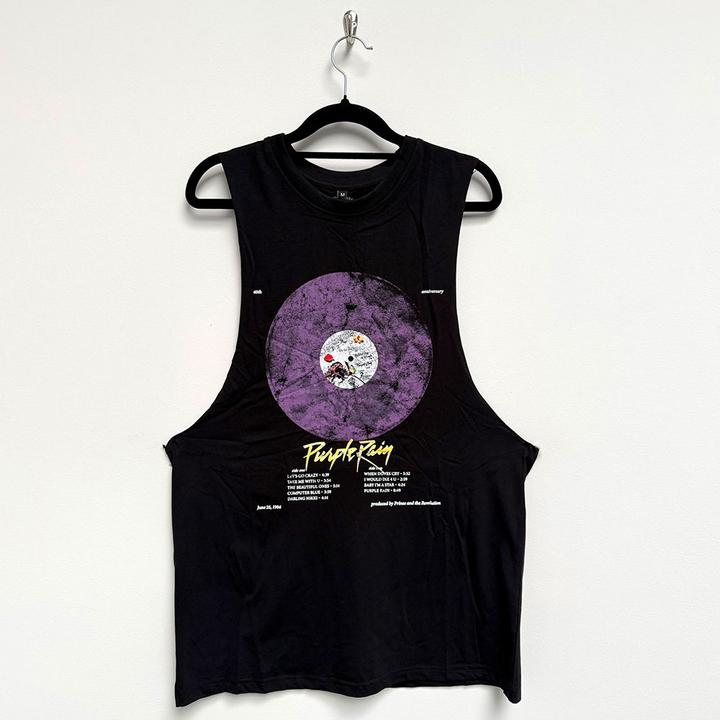 Actual product image Prince Purple Rain Disc (Black) Vest (S)