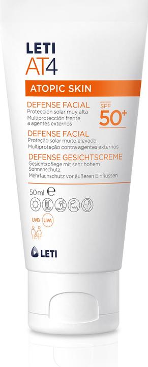 Actual product image Leti LETIAT4 Defense Face Cream SPF 50+, 50 ml Cream, 50 ml Cream (Suntan cream, SPF 50+, 50 ml)
