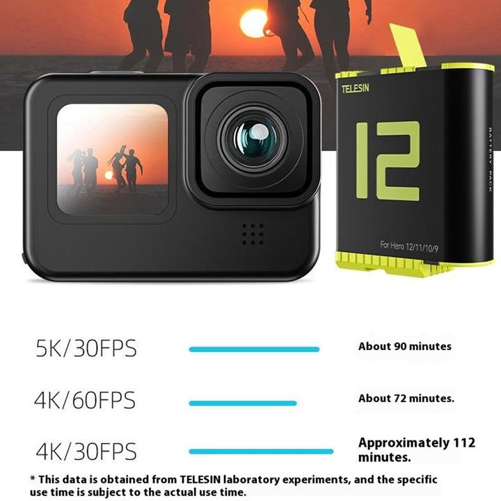 Actual product image Telesin GP-BTR-901-B (GoPro Hero 9, GoPro Hero 10, GoPro Hero 11, GoPro Hero 12)