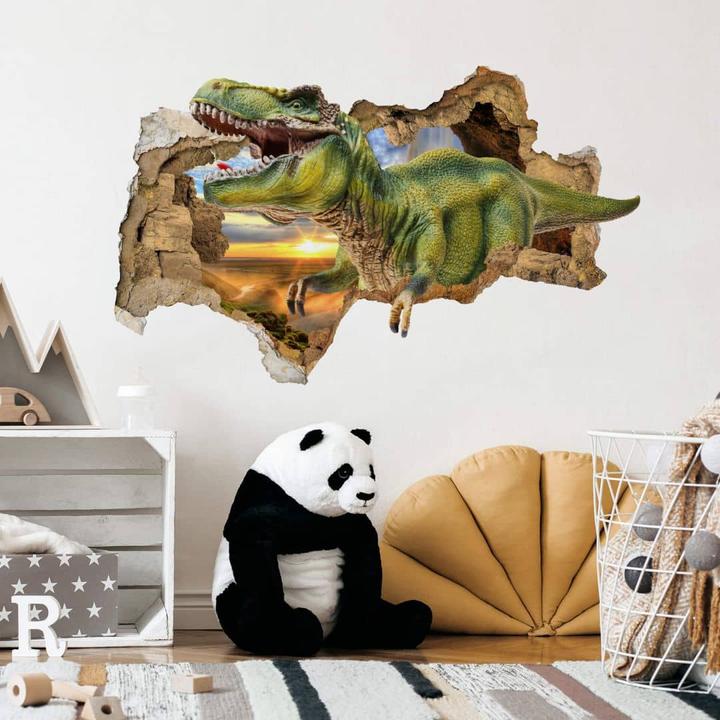 Produktbild Trenddeko 3D T-Rex im Sonnenuntergang (120 x 73 cm)