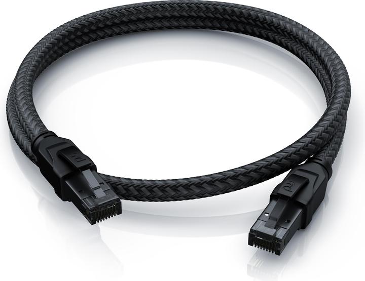 Actual product image Primewire Network cable CAT.8, RJ-45, Ethernet, patch cable CAT 8, Gigabit Ethernet 40 Gbit/s S/FTP LAN cable (S/FTP, CAT8.1, 0.25 m)