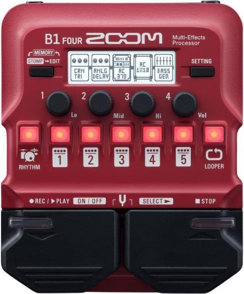 Zoom B1 FOUR multi-effect unit for bass with power supply unit (Bass)