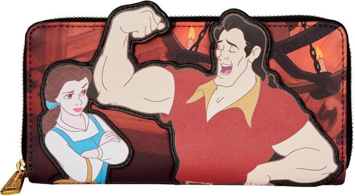 Actual product image Loungefly Disney Beauty and the Beast Villains Gaston Scene wallet
