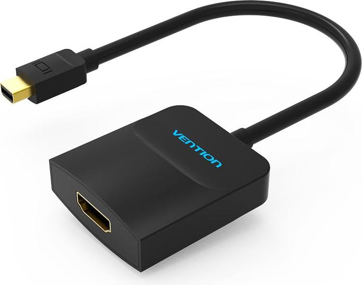 Image du produit Vention Adaptateur de câble Mini DisplayPort vers HDMI, noir - 0,15m (Mini DP, HDMI, 4 cm)