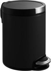 Produktbild EKO Tritt-Mülleimer Artistic 5 Liter Matt Schwarz (5 l)