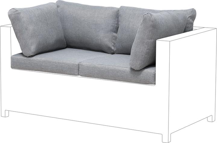 Produktbild Beliani Set Kissenbezüge für Lounge Set MILANO grau (50 x 50 cm)