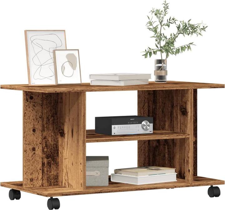 Immagine prodotto VidaXL TV Regal TV Schrank Lowboard Fernsehtisch mit Rollen Altholz-Optik (80 x 40 x 45 cm)