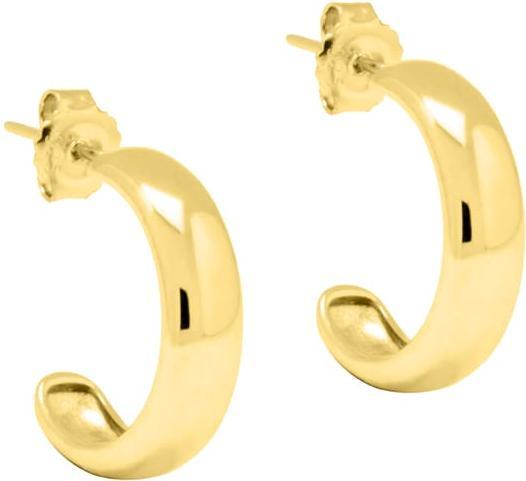 Candy Creolen Puro L, 925 Sterling Silber, vergoldet (18k vergoldet, 925 Sterling Silber)