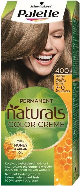 Schwarzkopf Palette - Permanent Naturals Color Creme Hair Dye with Honey & Argan Oil 400 (7-0) Medium B (400 (7-0) Medium B)
