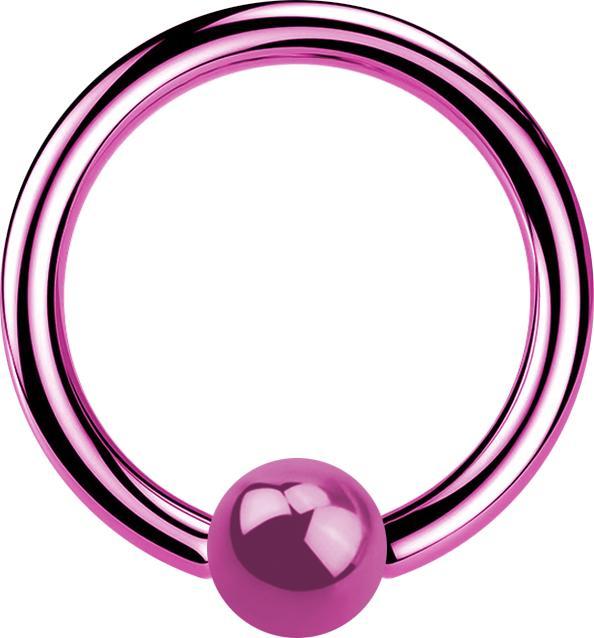 Star Piercing Micro Ball Closure Ring pink (ohne Messing, Chirurgenstahl 316L)