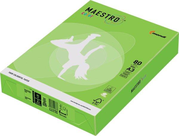Maestro Color Copy paper A3 80g 500 sheets medium green (80 g/m², 500 x, A3)