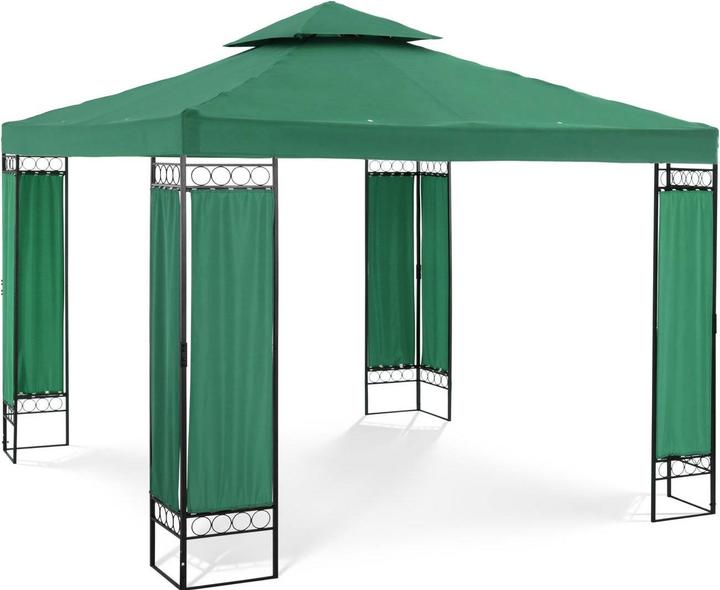 Actual product image Uniprodo Garden Pavilion - 3 x 3 m - 160 g/m² - dark green (294.50 cm, 294.50 cm)