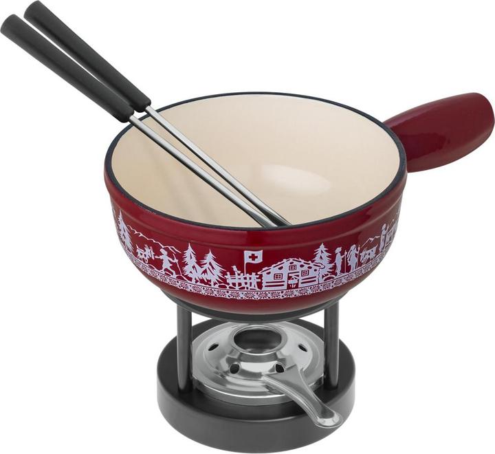 Productafbeelding Kuhn Rikon Käsefondue Set Induktion Gusseisen Alpweide Mini · Ø 17 cm (Kaasfondue)
