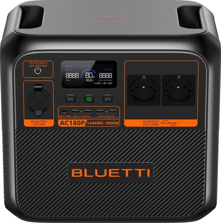 Productafbeelding Bluetti AC180P draagbare voeding 1800W 1152Wh (1440 Wh, 16 kg)