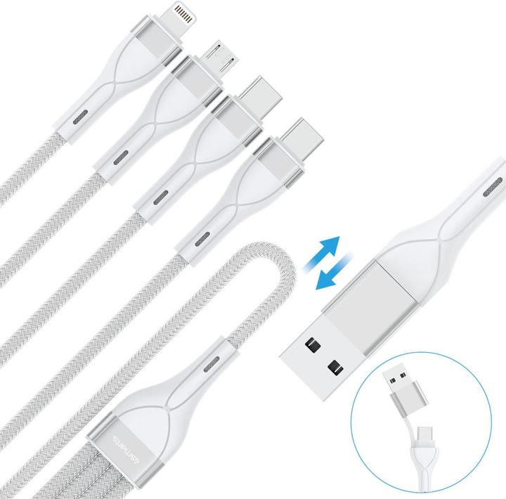 Actual product image 4smarts Multi charging cable 4in2 (1.20 m, USB 2.0, 15 W)