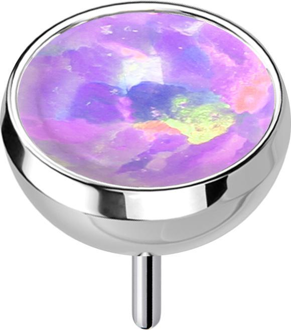 Immagine prodotto Star Piercing Emisfero Threadless in argento con opale viola (senza ottone, Titanio G23)