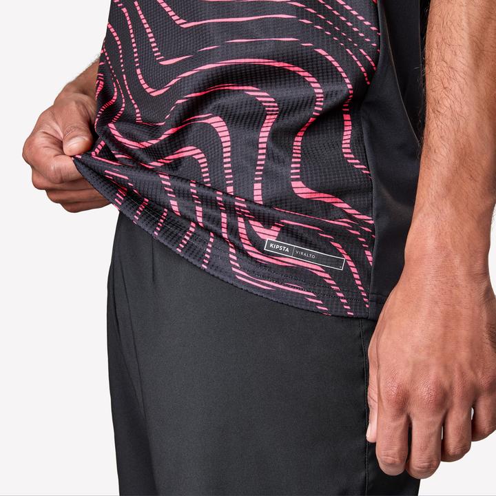 Produktbild Kipsta Damen/Herren Fussball Trikot kurzarm - VIRALTO Topo schwarz/neonrosa (L)