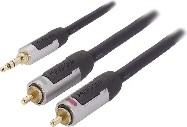 Produktbild Profigold SKY 3.5mm Stereo-Klinke Stereo-Cinch Anschlusskabel (2 m, 3.5mm Klinke (AUX), Cinch)