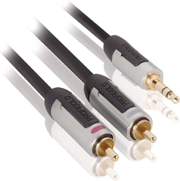 Produktbild Profigold SKY 3.5mm Stereo-Klinke Stereo-Cinch Anschlusskabel (2 m, 3.5mm Klinke (AUX), Cinch)