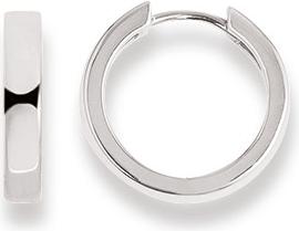Natsumi Schmuck Klappcreolen Weissgold 18K/750 Ø 16mm Gerundet (750/18 K Weissgold)