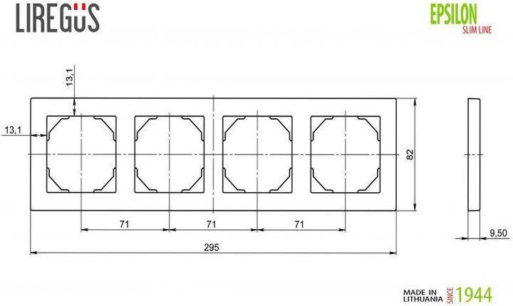 Actual product image Liregus FRAME EPSILON SLIM 14-145-04 WHITE