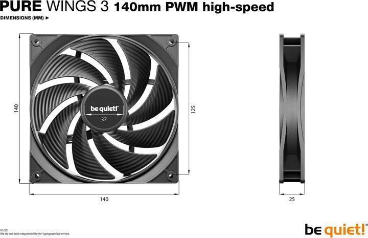 Image du produit be quiet! Pure Wings 3 (140 mm, 1 x)
