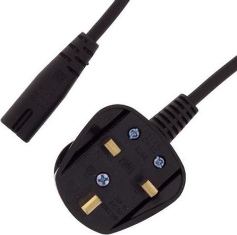 Actual product image EFB Elektronik EFB power cable UK BS1363A-C7 180°,black,1.8m,2x0.75mm (EK498.1,8) (1.80 m)