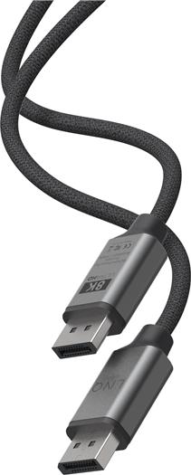 Actual product image LINQ Connects DisplayPort male -> DisplayPort male LQ48025 grey (2 m, DisplayPort)