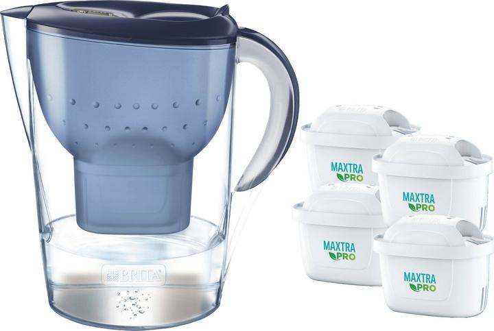 Brita Marella XL filter jug + 4 cartouches Maxtra Pro Pure Performance Blue