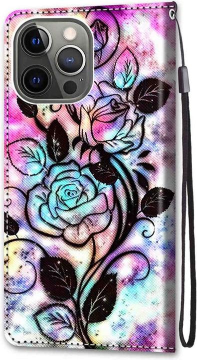 Produktbild Cover-Discount iPhone 13 Pro - Lederetui Hülle Black Rose (Apple iPhone 13 Pro)